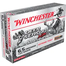 Winchester Deer Season XP 6.5 Creedmoor 125 Grain Extreme Point Ammunition, 20 Rounds
