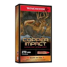 Winchester Copper Impact .270 Win Ammo 130 Grain Lead-Free Box of 20 Rounds