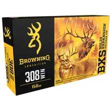 Browning BXS .308 Winchester 150 Grain Polymer Tip Solid Expansion Ammunition, 20/Box