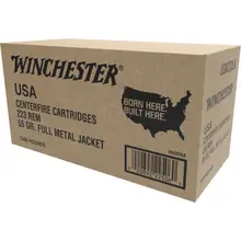 Winchester USA 223 Remington 55GR FMJ 1000 Rounds Ammo - W2231000