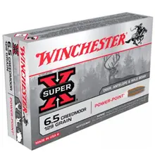 Winchester Super-X 6.5 Creedmoor 129gr Power-Point Ammunition, 20 Rounds - X651
