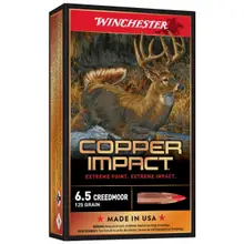 Winchester Deer Season XP 6.5 Creedmoor 125 Grain Copper Impact Extreme Point Ammunition