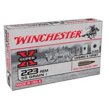 Winchester Super-X .223 Remington 55 Grain BTHP Varmint and Target Ammo, 20 Rounds