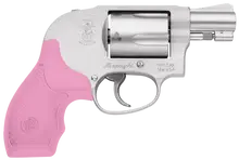 Smith & Wesson 638 Bodyguard .38 Special Stainless Steel Revolver with Pink Synthetic Grip