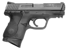Smith & Wesson M&P 9mm Compact 220074 with Crimson Trace Laser Grip, 3.5" Stainless Steel, Black Polymer, 12+1 Round Capacity
