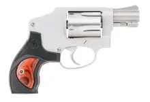 Smith & Wesson 642 Performance Center Revolver, .38 Special +P, 1.88" Stainless Steel Barrel, 5-Rounds, Matte Silver, with Black Rubber/Wood Insert Grip