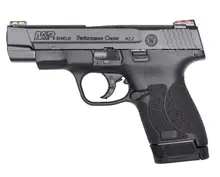 Smith & Wesson M&P45 Shield M2.0 Performance Center .45 ACP 4" Barrel Pistol with Fiber Optic Sights and Cleaning Kit, 6/7 Rounds, Black