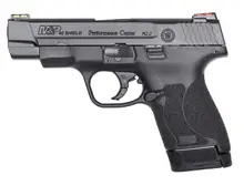 Smith & Wesson M&P Shield M2.0 Performance Center .40 S&W, 4" Barrel, 6/7-Rounds, Black Armornite Stainless Steel, Polymer Grip, HiViz Sights, Includes Cleaning Kit - 11796