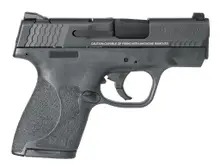 Smith & Wesson M&P40 Shield M2.0 .40 S&W 3.1" Barrel 7 Rounds with Manual Thumb Safety, Black Polymer Frame & Grips, Armornite Stainless Steel Slide - 11812