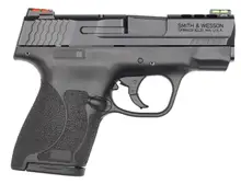 Smith & Wesson M&P9 Shield M2.0 Performance Center 9mm Pistol, 3.1" Ported Barrel, Hi-Viz Sights, Black, 7 & 8 Round Mags - 11867