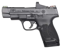 Smith & Wesson M&P Shield M2.0 Performance Center .40 S&W Pistol, 4" Ported Barrel, 6/7 Rounds, Red Dot Sight, Black