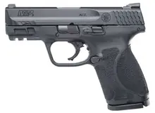 Smith & Wesson M&P M2.0 Compact 9mm Luger, 3.60" Barrel, 10+1 Rounds, Black Armornite Stainless Steel Slide, MA Compliant, No Manual Safety