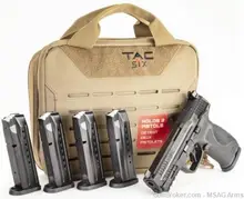 Smith & Wesson M&P9 M2.0 9mm 4.25" Barrel 17-Round Optic Ready Bundle with Tac Six Pistol Case and 5 Magazines