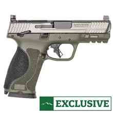 SMITH & WESSON M2.0 10MM AUTO 4IN STAINLESS STEEL TUNGSTEN GRAY CERAKOTE PISTOL - 15+1 ROUNDS - GREEN FULLSIZE