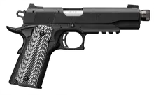 Browning 1911-22 Black Label Suppressor Ready .22 LR Pistol with 4.8" Threaded Barrel, Rail, 10+1 Rounds, G10 Grips, and Matte Black Finish
