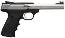 Browning Buck Mark Camper URX Stainless Steel .22 LR Pistol, 5.5" Barrel, 10 Rounds, Black Ultragrip RX Grip, CA Compliant