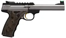 "Browning Buck Mark Plus UDX .22 LR, 5.5" Stainless Steel Barrel, 10-Round Semi-Automatic Pistol with Laminate Wood Grip"