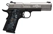 Browning 1911-380 High Grade Compact Black Pearl Grip .380 ACP 4.25" Stainless Steel Pistol - 8+1 Rounds