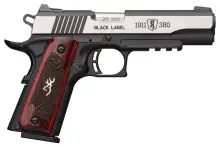 Browning 1911-380 Black Label Medallion Pro Compact .380 ACP, 3.63" Barrel, 8-Rounds Pistol with Rail and 3-Dot Sights