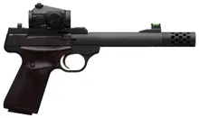 Browning Buck Mark Hunter 22LR 5.9" Matte Black Pistol with Vortex Crossfire Red Dot and Cocobolo Grip - 10 Rounds