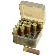 MTM Case-Gard S25-12M-41 Clear Smoke Polypropylene 10/12 Gauge 25 Round Shotshell Case