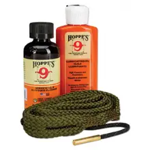 Hoppe's 1-2-3 Done! .30 Caliber Rifle Complete Cleaning Kit with Bore Solvent, Lubricating Oil, and Bore Snake