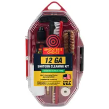Shooters Choice 12 Gauge Shotgun Cleaning Kit with Red Plastic Case