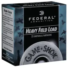 Federal Game-Shok Heavy Field 12 Gauge 2.75" 1 1/8 oz #8 Shotshell Ammunition, 25 Rounds