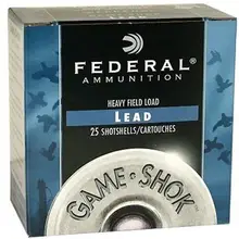 FEDERAL GAME-SHOK .410 BORE SHOTSHELL 25 ROUNDS  2 1/2" #6 LEAD 1/2 OUNCE H4126
