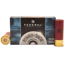 Federal Power-Shok 20 Gauge 3" Magnum #2 Buckshot, 18 Pellets, Box of 5 Rounds/Shells - F2072B