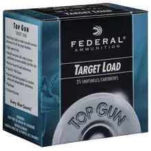 Federal Top Gun 12 Gauge 2-3/4" #8 Lead Shot 1-1/8 Ounce Target Load Ammunition, 25 Rounds per Box