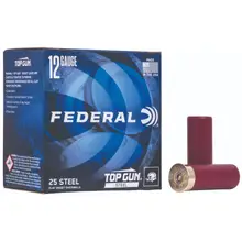 Federal Top Gun Steel 12 Gauge 2.75" 1-1/8oz #7 Shotshell Ammunition, 25 Rounds per Box