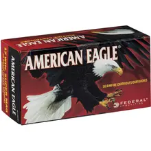 Federal American Eagle 9mm Luger 115gr Full Metal Jacket Ammunition - 100 Rounds Box