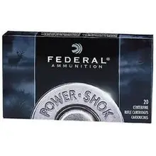 Federal Power-Shok 270 Win 130gr Jacketed Soft Point Ammunition, 20 Rounds - 270A