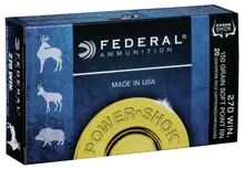 Federal Power-Shok 270 Win 150gr Jacketed Soft Point 20 Rounds Box #270B