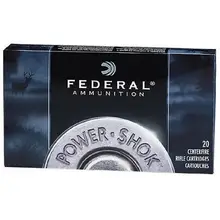 Federal Power-Shok 30-30 Win 170gr Jacketed Soft Point Ammunition, 20 Rounds - 3030B
