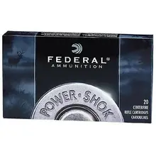 Federal Power-Shok 30-06 Springfield 150gr Jacketed Soft Point Ammunition, 20 Rounds Box