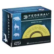 Federal Power-Shok .44 Rem Magnum 240 Gr Jacketed Hollow Point Ammo, 20 Rounds - C44A
