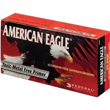 Federal American Eagle 9mm Luger 124gr TMJ Indoor Range Training Ammo - 50 Rounds