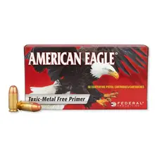 Federal American Eagle .45 ACP 230 GR Total Metal Jacket Indoor Range Training Ammo, 50 Rounds - AE45N1