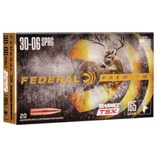 Federal Premium 30-06 Springfield 165 Grain Barnes TSX Ammo, Box of 20