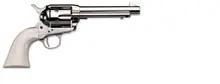 Uberti 1873 Cattleman Cody NM Nickel .45 Colt Single Action Revolver with Ivory Style Grip and 5.5" Barrel