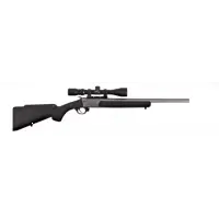 Traditions Outfitter G3 .35 Remington 22" Stainless Cerakote Barrel, Black Synthetic Furniture, Single Shot Rifle with 3-9x40mm Scope Package