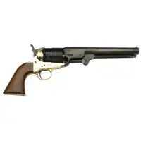Traditions 1851 Colt Navy .44 Caliber Black Powder Brass Revolver with Walnut Grip and Blued Barrel - FR18511