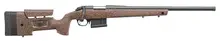 Bergara B-14 HMR .308 Winchester 20" Threaded Barrel Bolt Action Rifle with Mini-Chassis, 5-Round Capacity, Black Cerakote Finish and Brown Speckled Stock