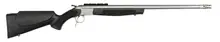 CVA Scout V2 .45-70 Government Single Shot Rifle with 25" Fluted Stainless Steel Barrel and CrushZone Recoil Pad - Black/Stainless Steel