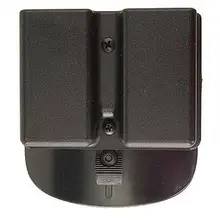Uncle Mike's Kydex Double Mag Paddle Pouch for 9mm/.40/10mm/45 Cal Double Stack Magazines, Black