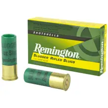 Remington Slugger 12 Gauge 2-3/4" 1 oz Rifled Slug Ammunition - 1560 FPS, 5 Shells (SP12RS)