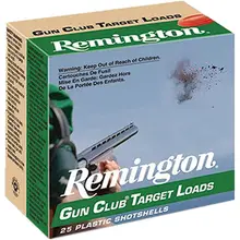 REMINGTON GUN CLUB 12 GAUGE AMMUNITION 2-3/4" SHELL #7.5 LEAD SHOT 1-1/8 OUNCE 1200 FPS