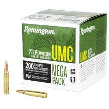 Remington UMC .223 REM 55GR Full Metal Jacket Ammo Mega Pack (200/Box)